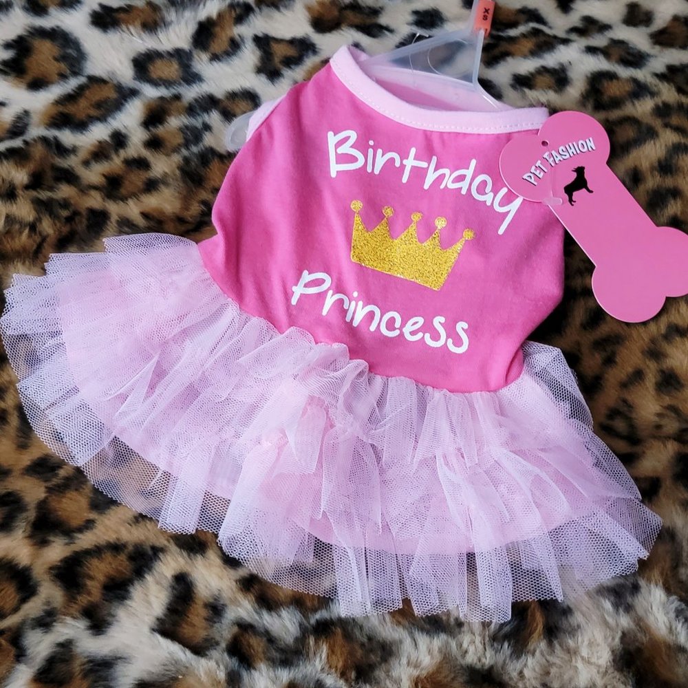 Pet Dress Birthday Princess Dog or Cat size xsmall New w/ Tag!